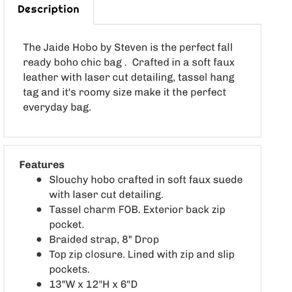 NWOT Steven by Steve Madden Jaide Hobo Bag - Picture 11 of 11